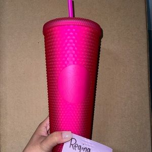 Starbucks Hot Pink Matte Studded Cup